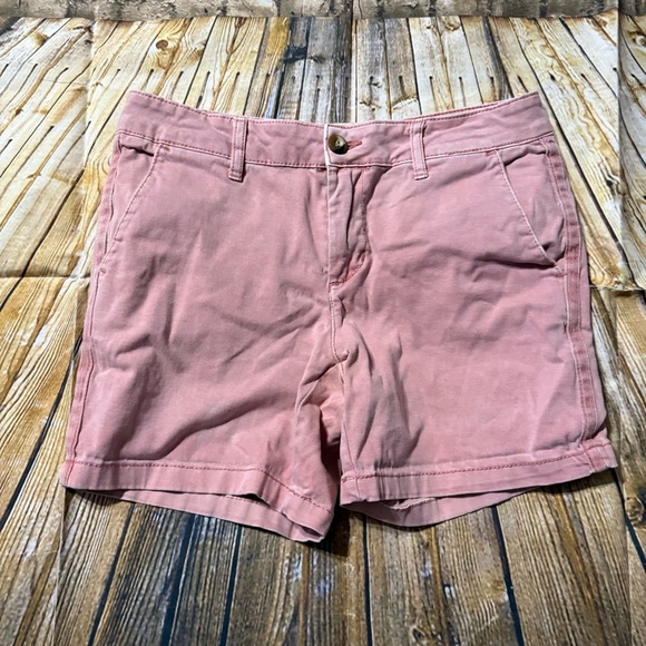C&C California Pink Cotton Stretch Midi Shorts - Picture 1 of 4